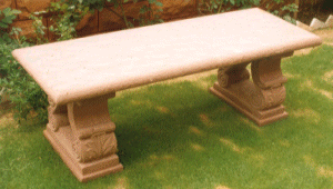 Sandstone - Carved Stone Bench